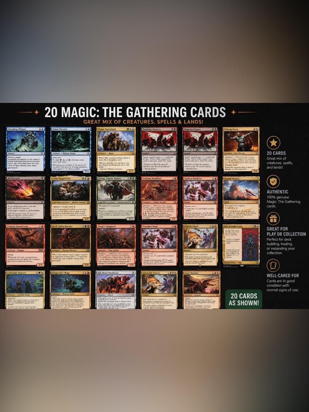 Magic: The Gathering 20-Card Mixed Color Pack - Assorted Colors MTG 3